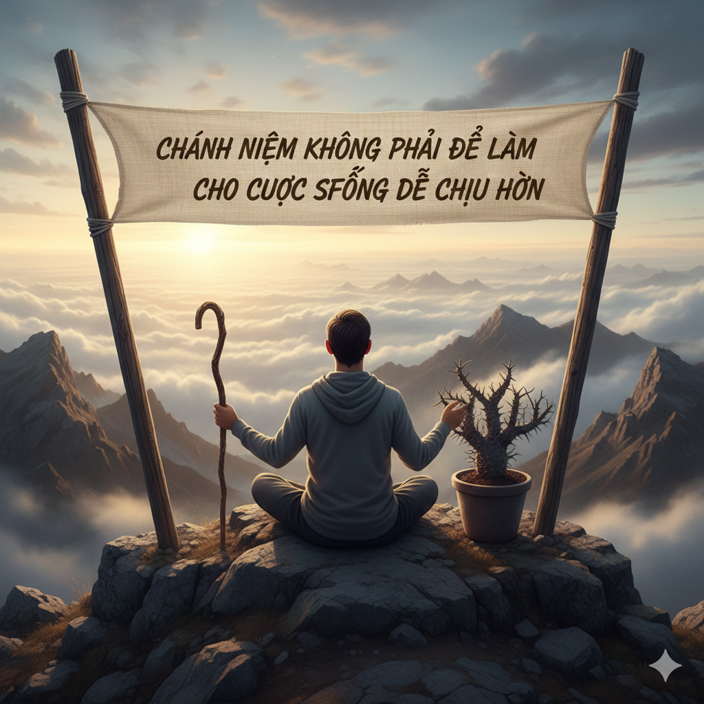 Chánh niệm không phải để làm cho cuộc sống dễ chịu hơn
